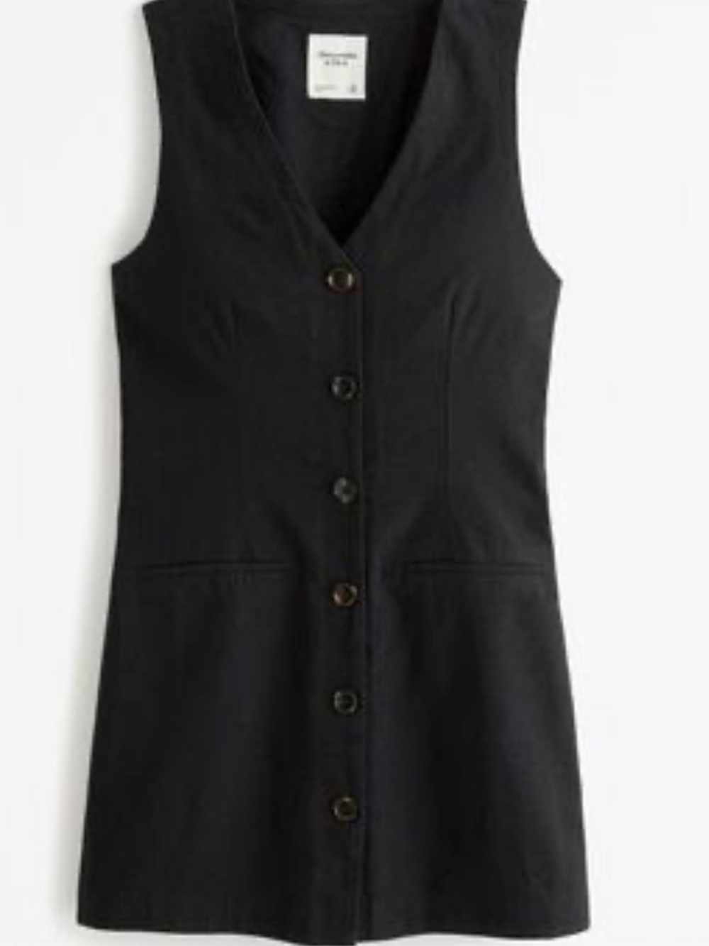 Abercrombie & Fitch Mara vest mini dress in black size Medium